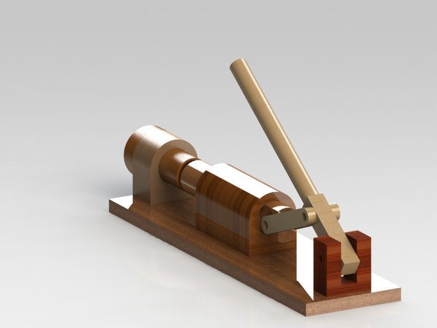 Nutcracker wooden piece of wood Free 3D model_4