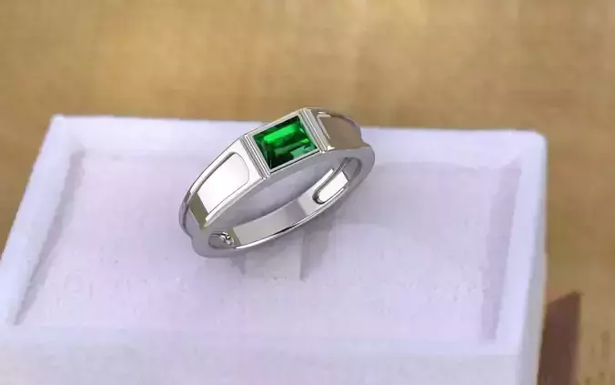 Gemstones ring Solitiare ring model jewelry 3D print model 3D print model