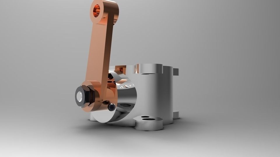 Valve metal pipe with two holes Free 3D model_2