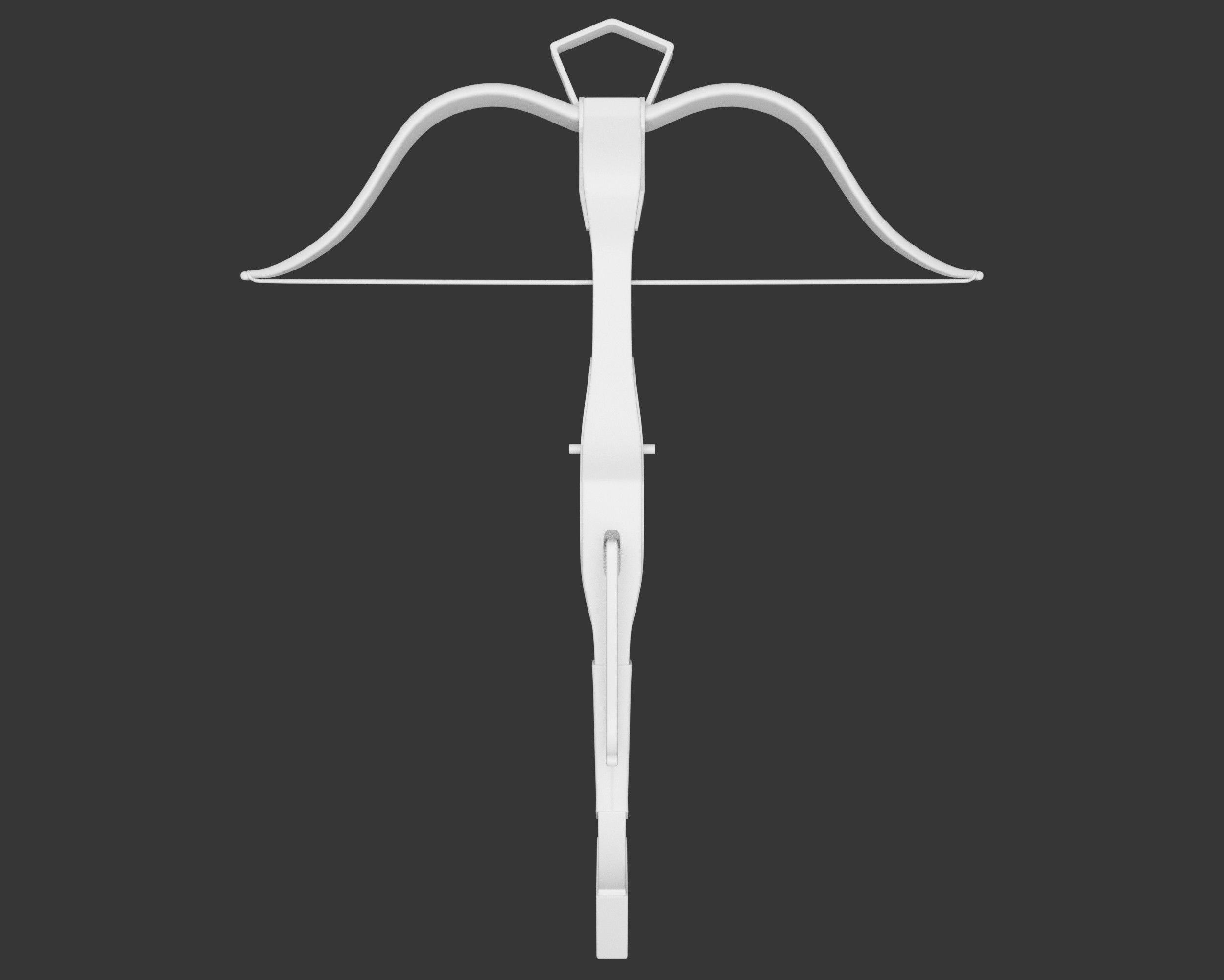 Medieval Noble Weapon Crossbow Low-poly 3D model_10