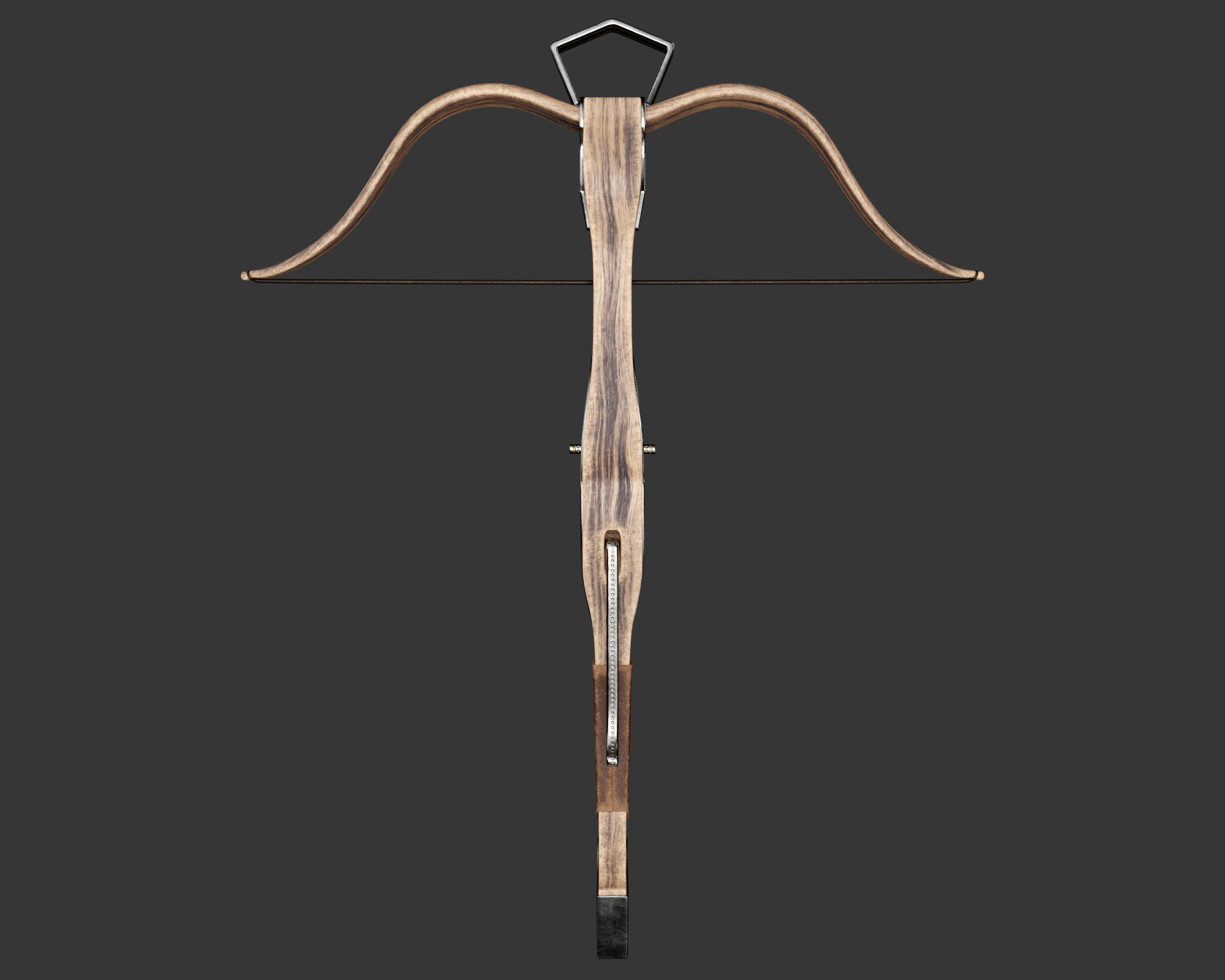 Medieval Noble Weapon Crossbow Low-poly 3D model_9