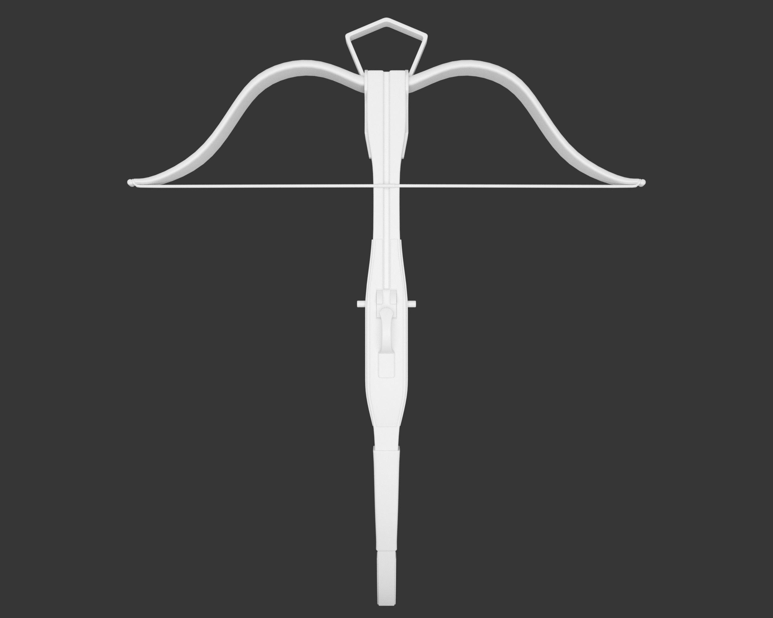 Medieval Noble Weapon Crossbow Low-poly 3D model_4