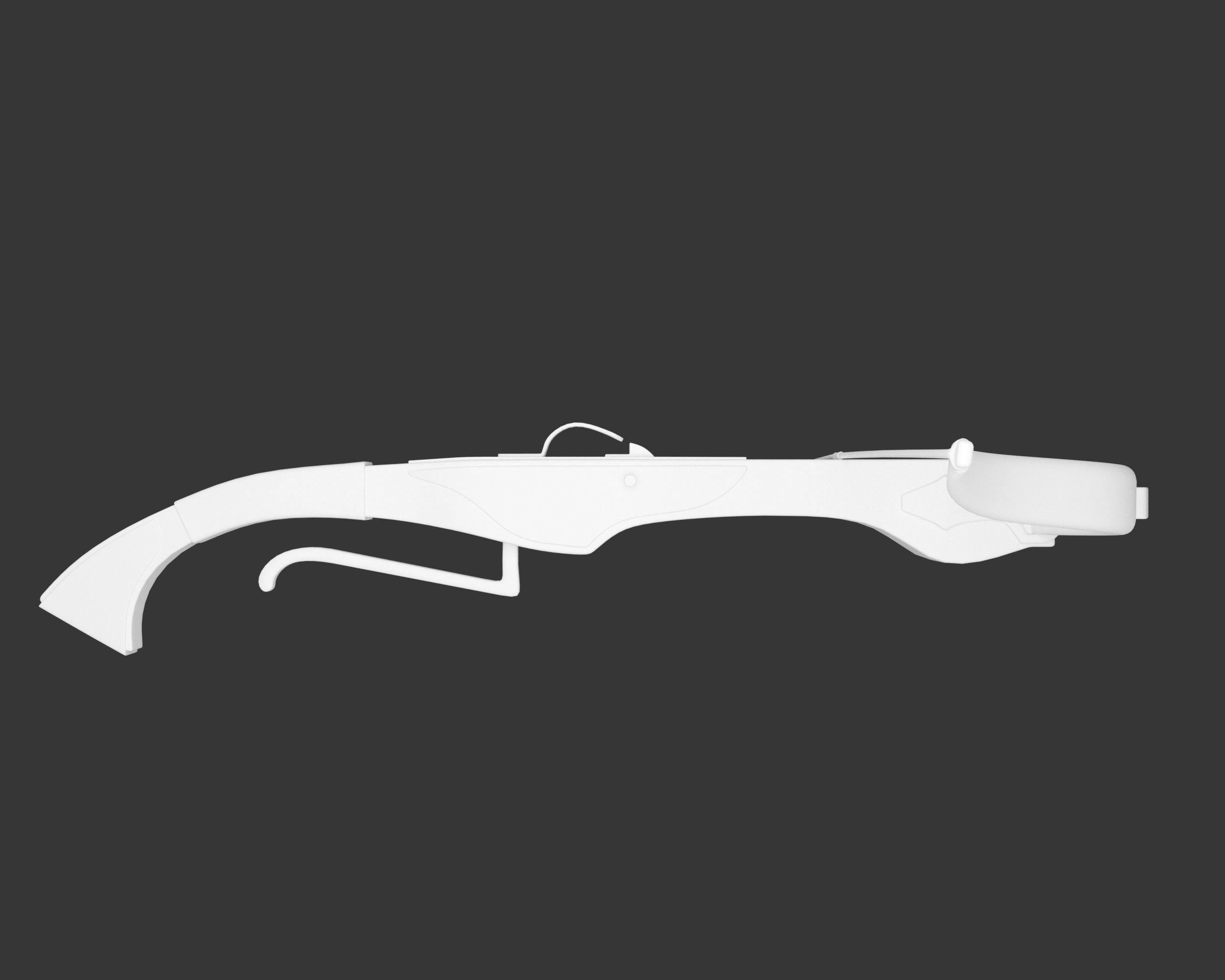 Medieval Noble Weapon Crossbow Low-poly 3D model_7