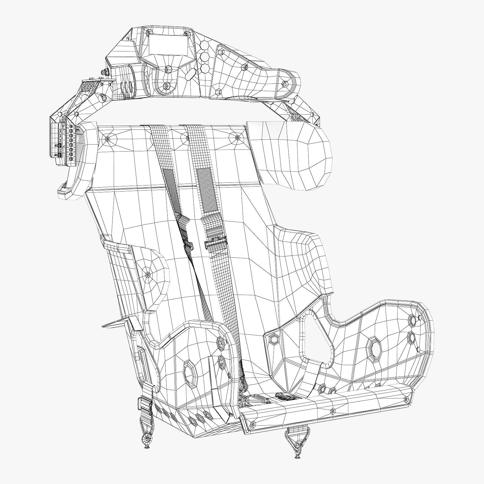 kirkey containment racing seat 3D model_16