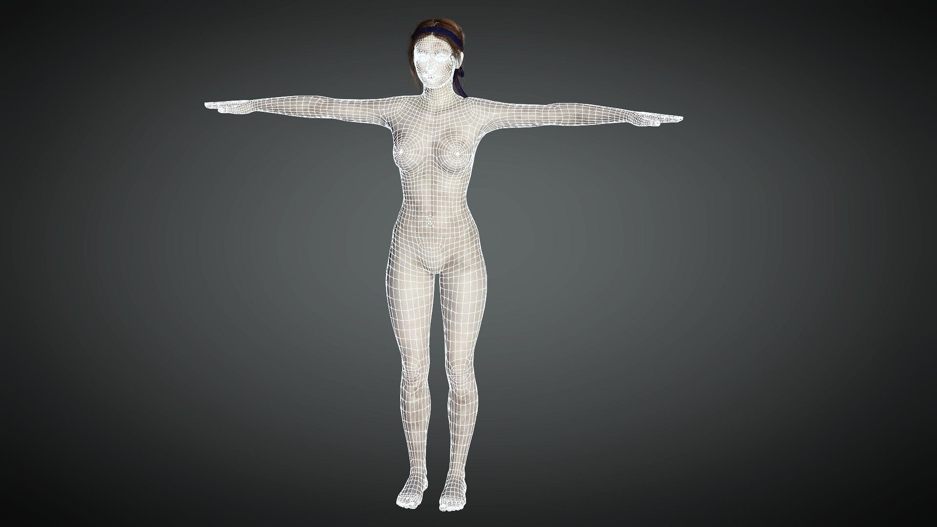 AAA Medieval Female Character 03 Low-poly 3D model_20