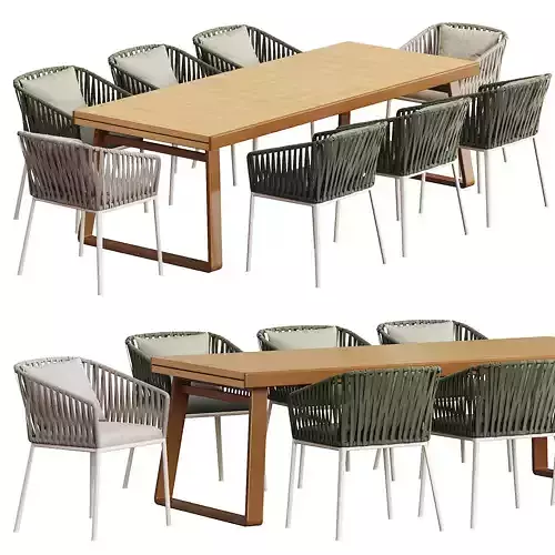 Kettal BITTA dining table 3D model