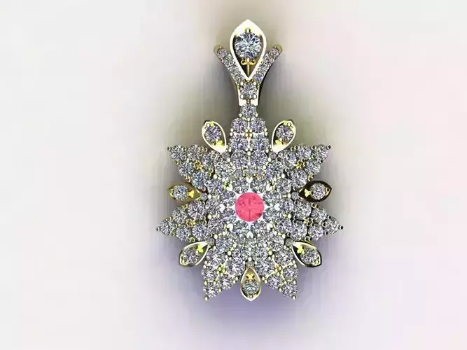Diamond pendant cad file design