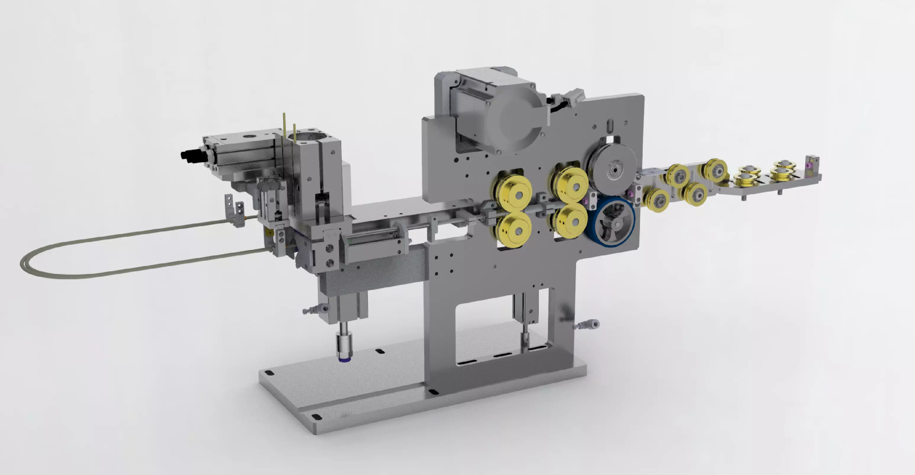 Cable feeding and cutting mechanism 3D model