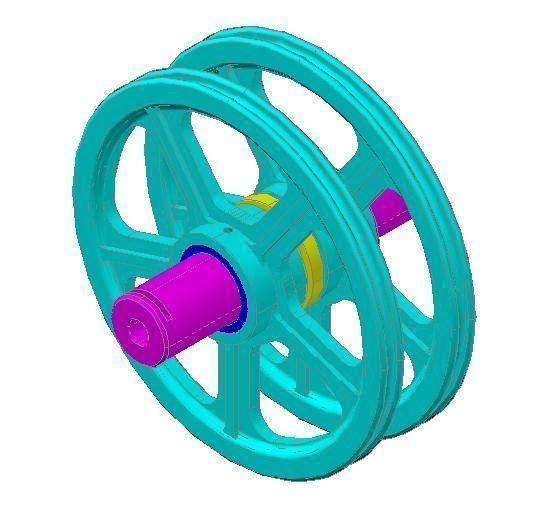 Catalinas spinning wheel with parts Free 3D model_2