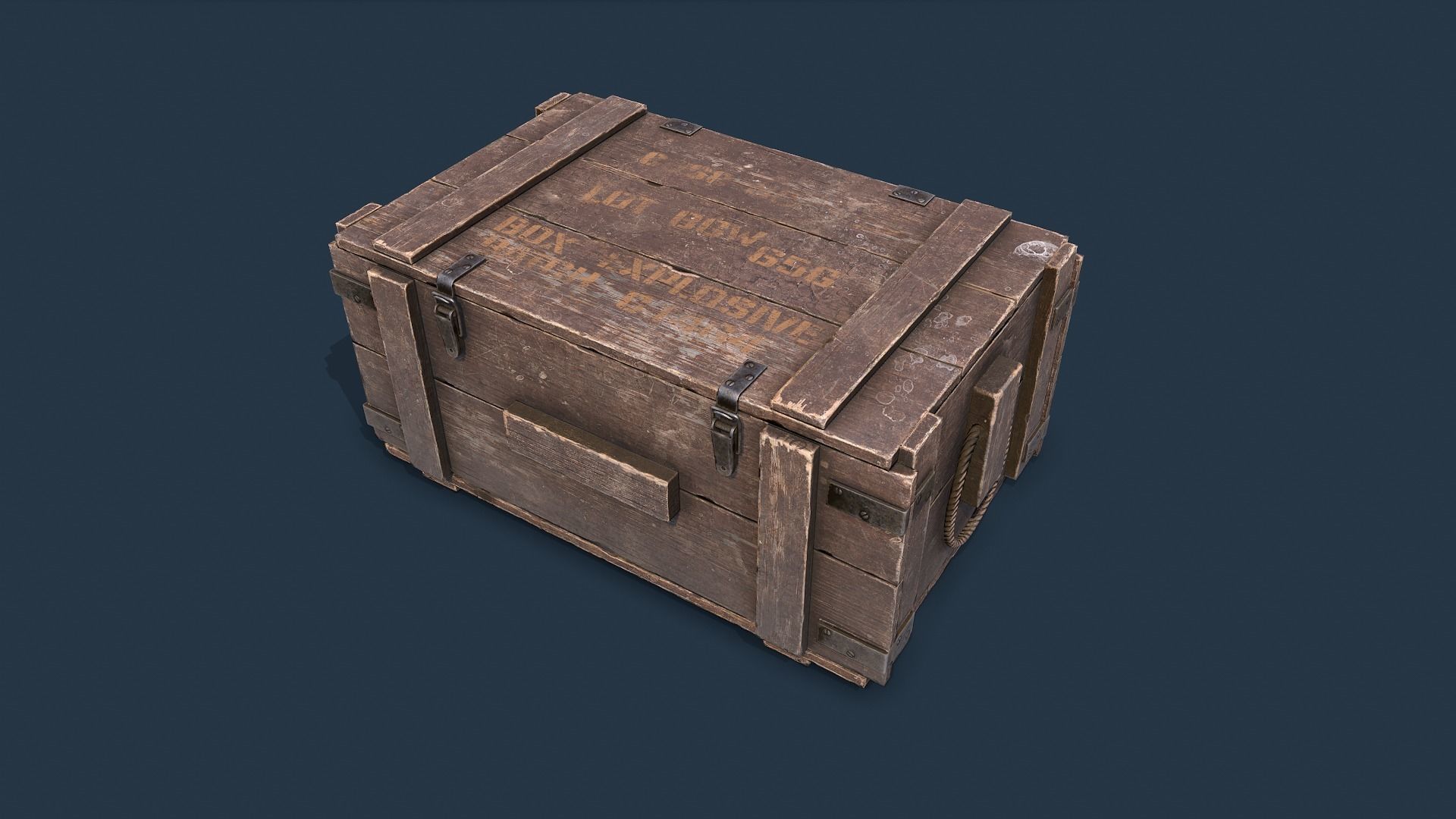 Dynamite Box  Low-poly 3D model_2