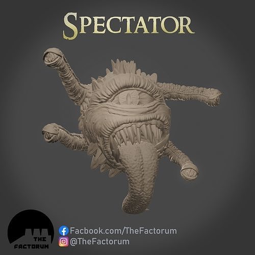Spectator Pre-Supported 3D print model