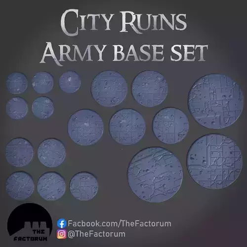 City Ruins Army Base Set Pre-Supported 3D print model