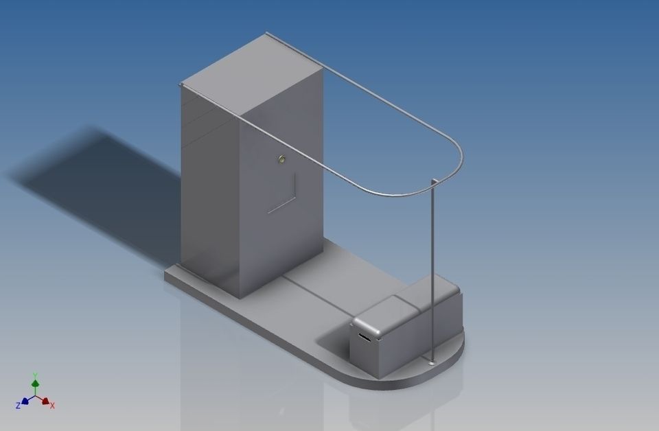 photoboot front of computer tower Free 3D model_1