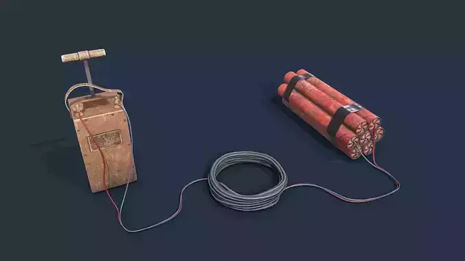 Dynamite Blaster Low-poly 3D model