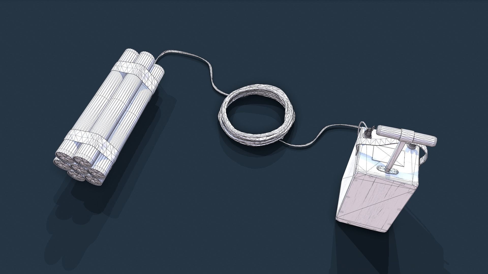 Dynamite Blaster Low-poly 3D model_6