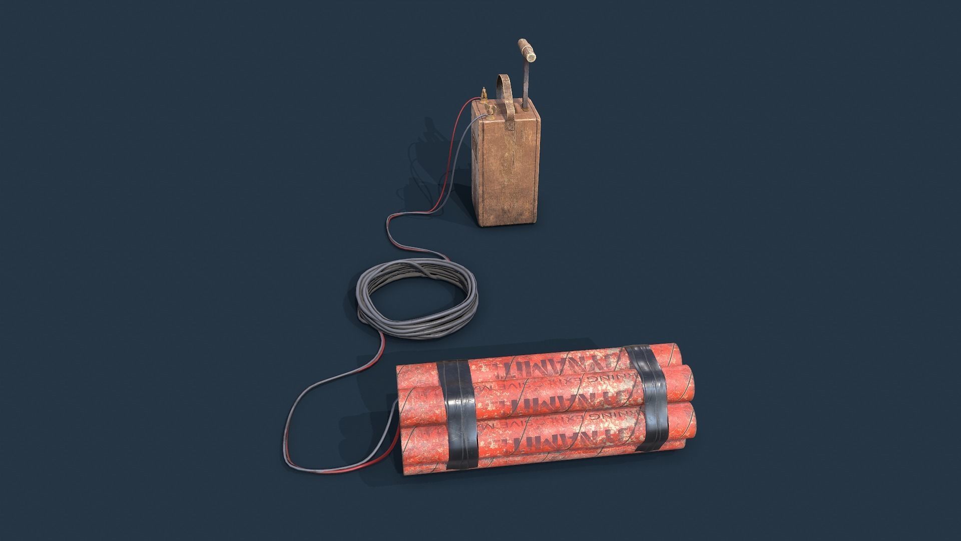 Dynamite Blaster Low-poly 3D model_3