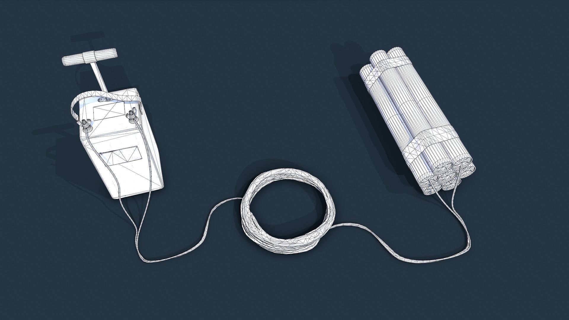 Dynamite Blaster Low-poly 3D model_5