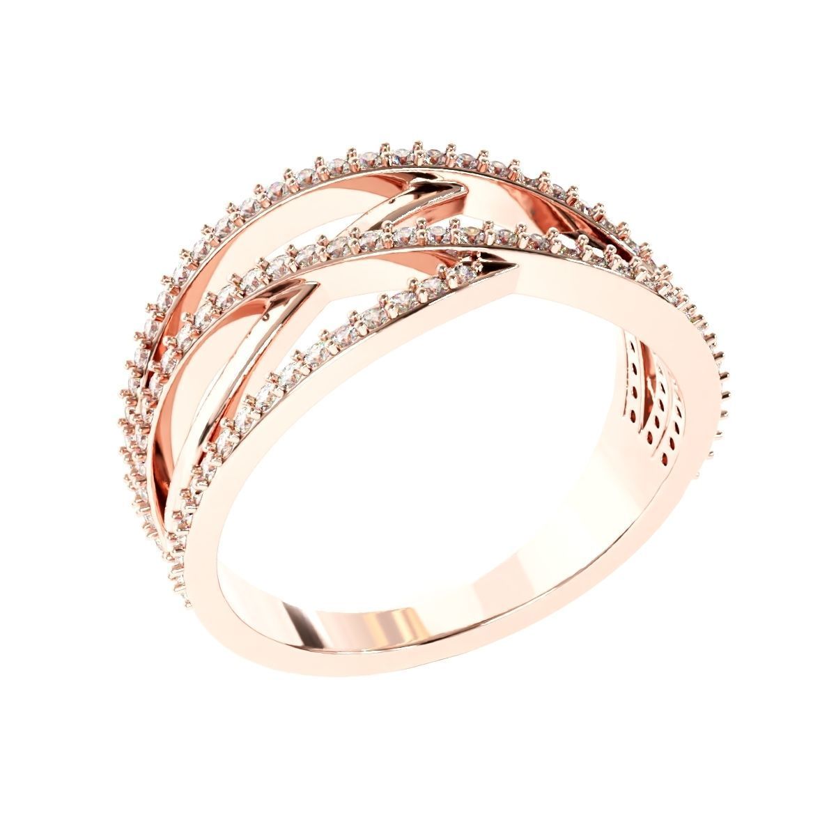 Engagement Fancy Ring 3D print model_2