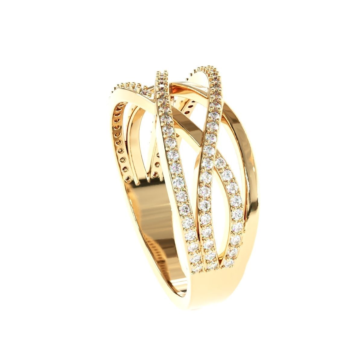 Engagement Fancy Ring 3D print model_8