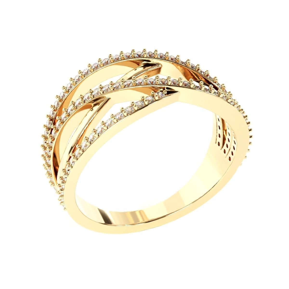 Engagement Fancy Ring 3D print model_9