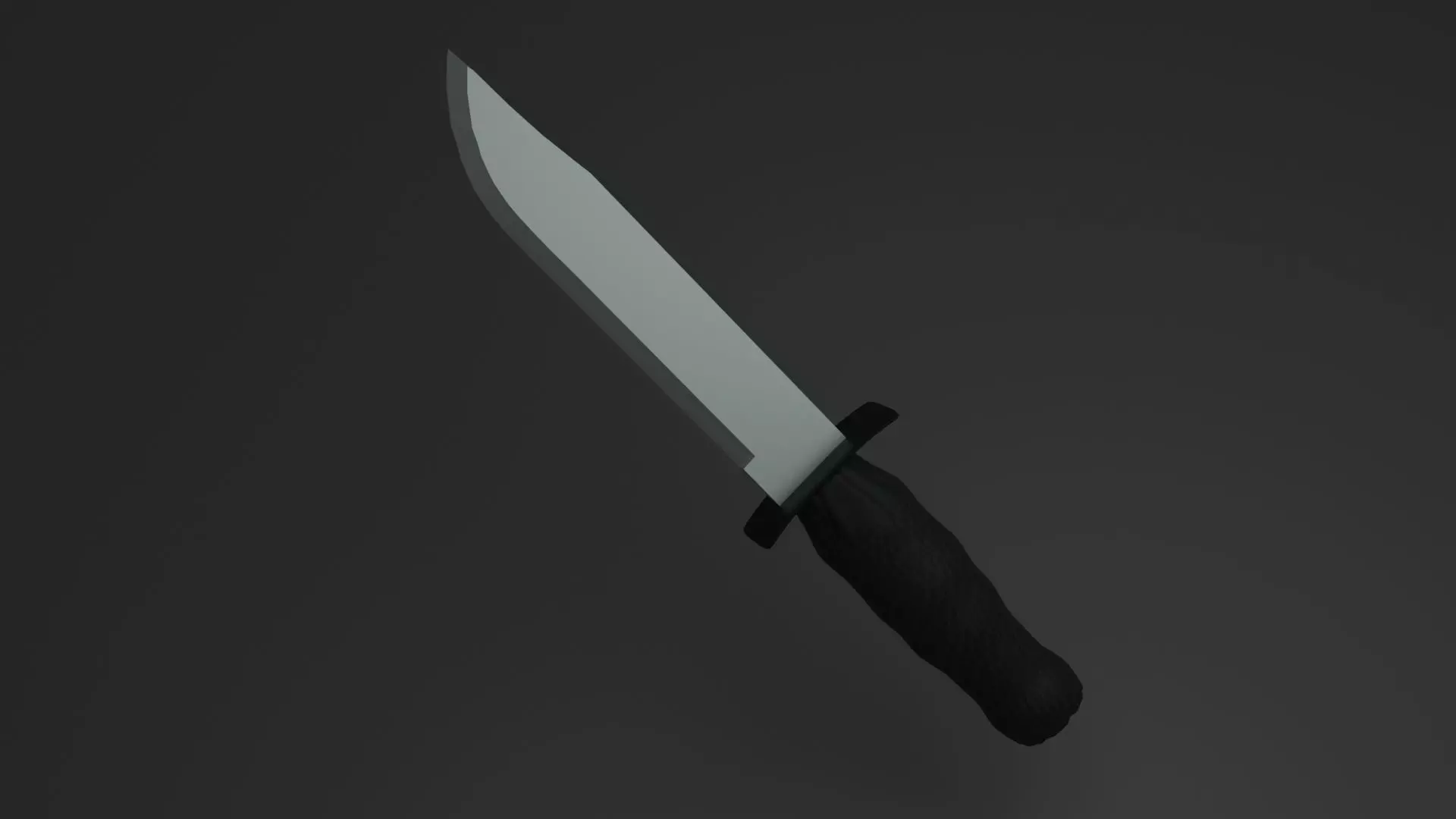 Knife Low-poly 3D model_0