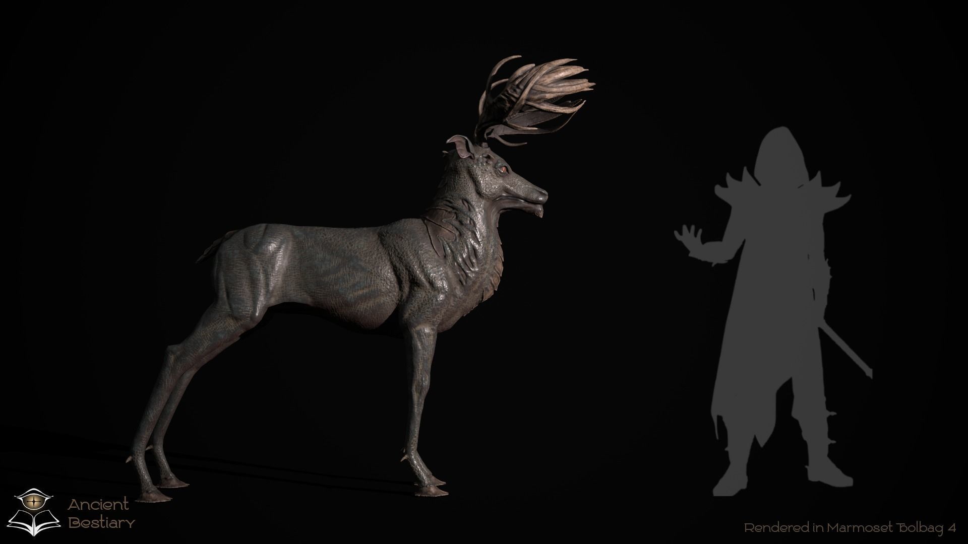 Fantasy Deer Low-poly 3D model_18