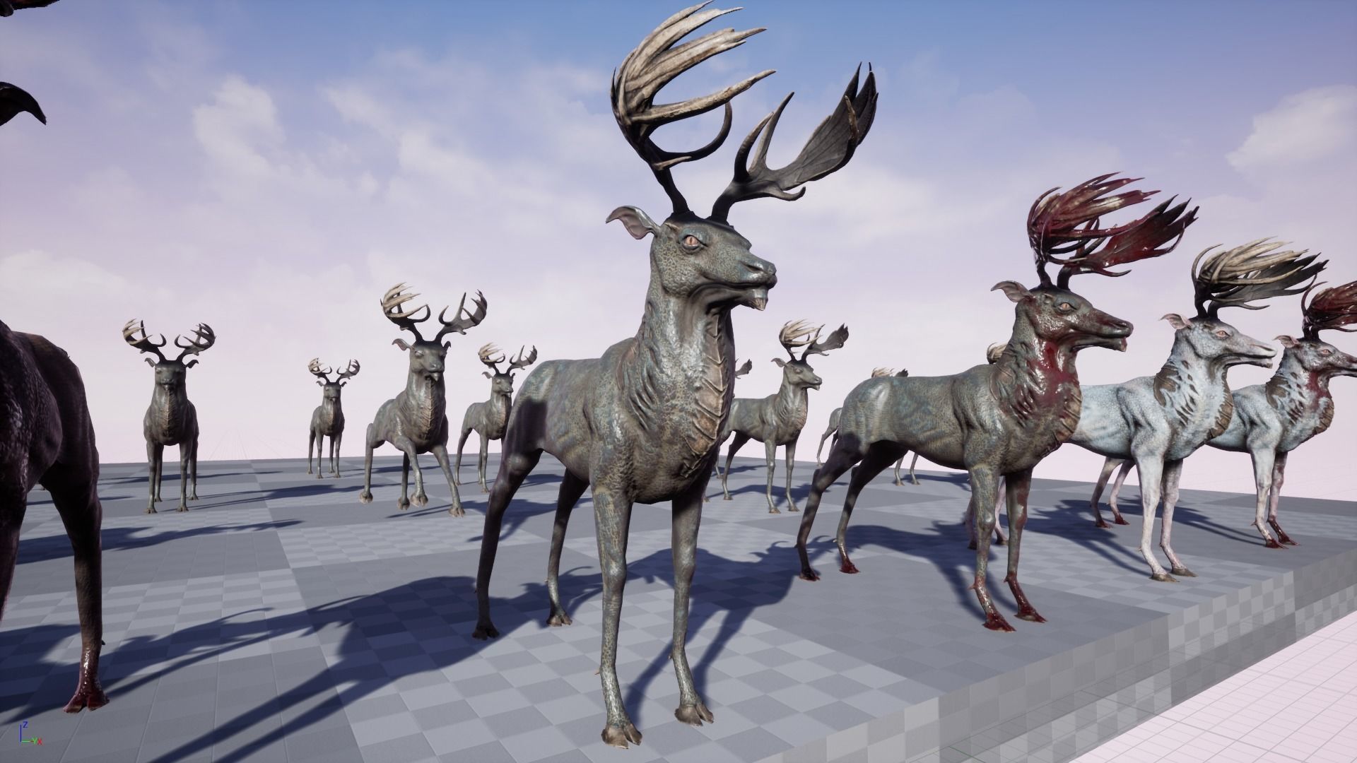 Fantasy Deer Low-poly 3D model_22