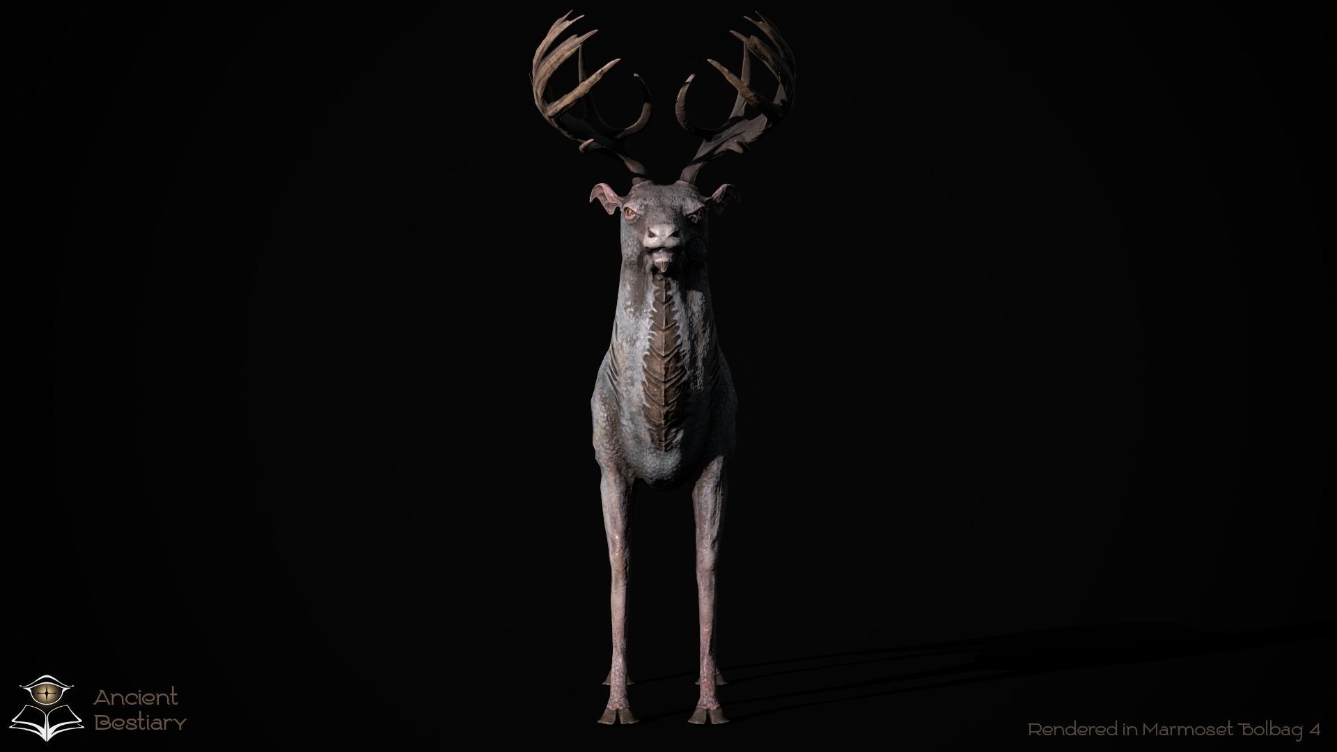 Fantasy Deer Low-poly 3D model_17