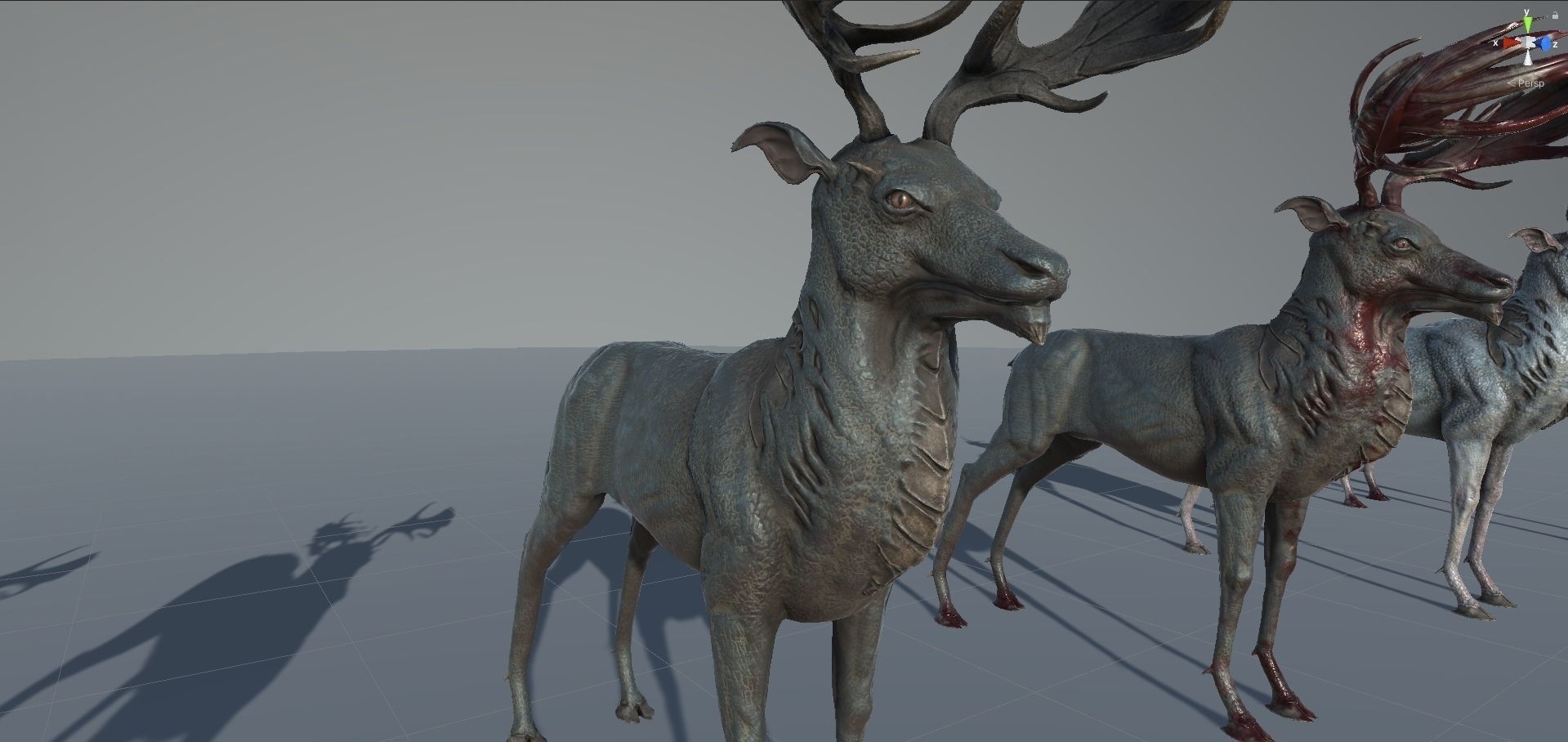 Fantasy Deer Low-poly 3D model_25
