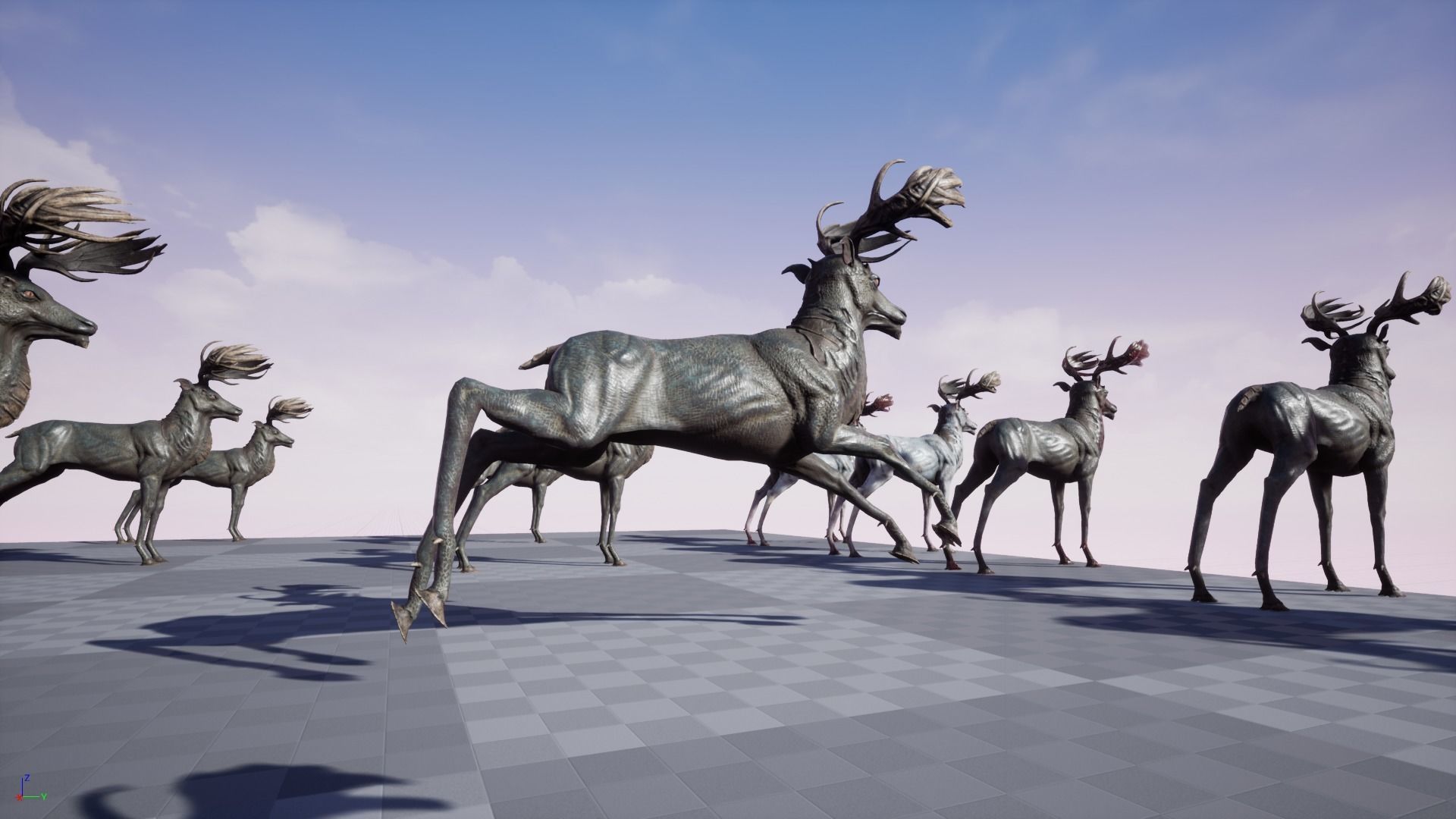 Fantasy Deer Low-poly 3D model_23