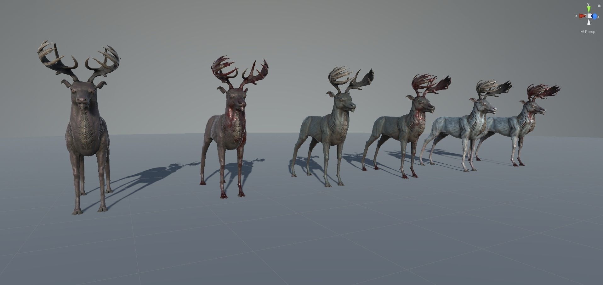 Fantasy Deer Low-poly 3D model_27