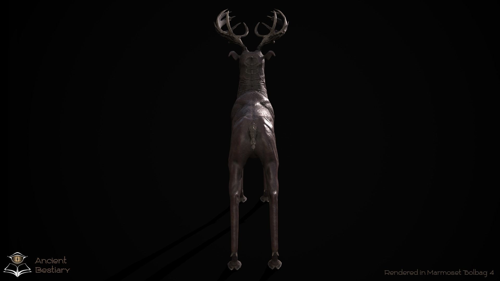 Fantasy Deer Low-poly 3D model_11