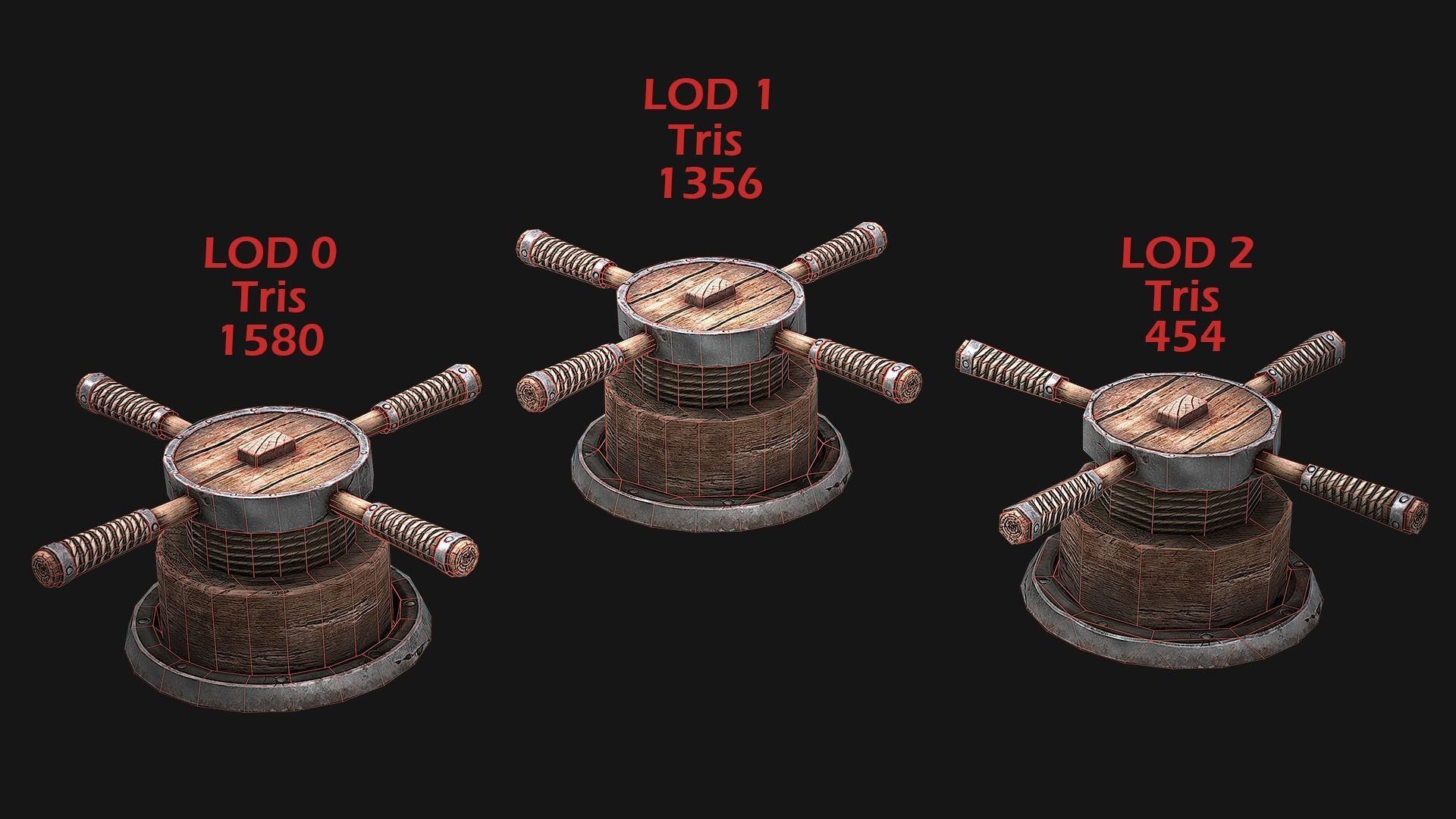 Rotating Mechanism Low-poly 3D model_10