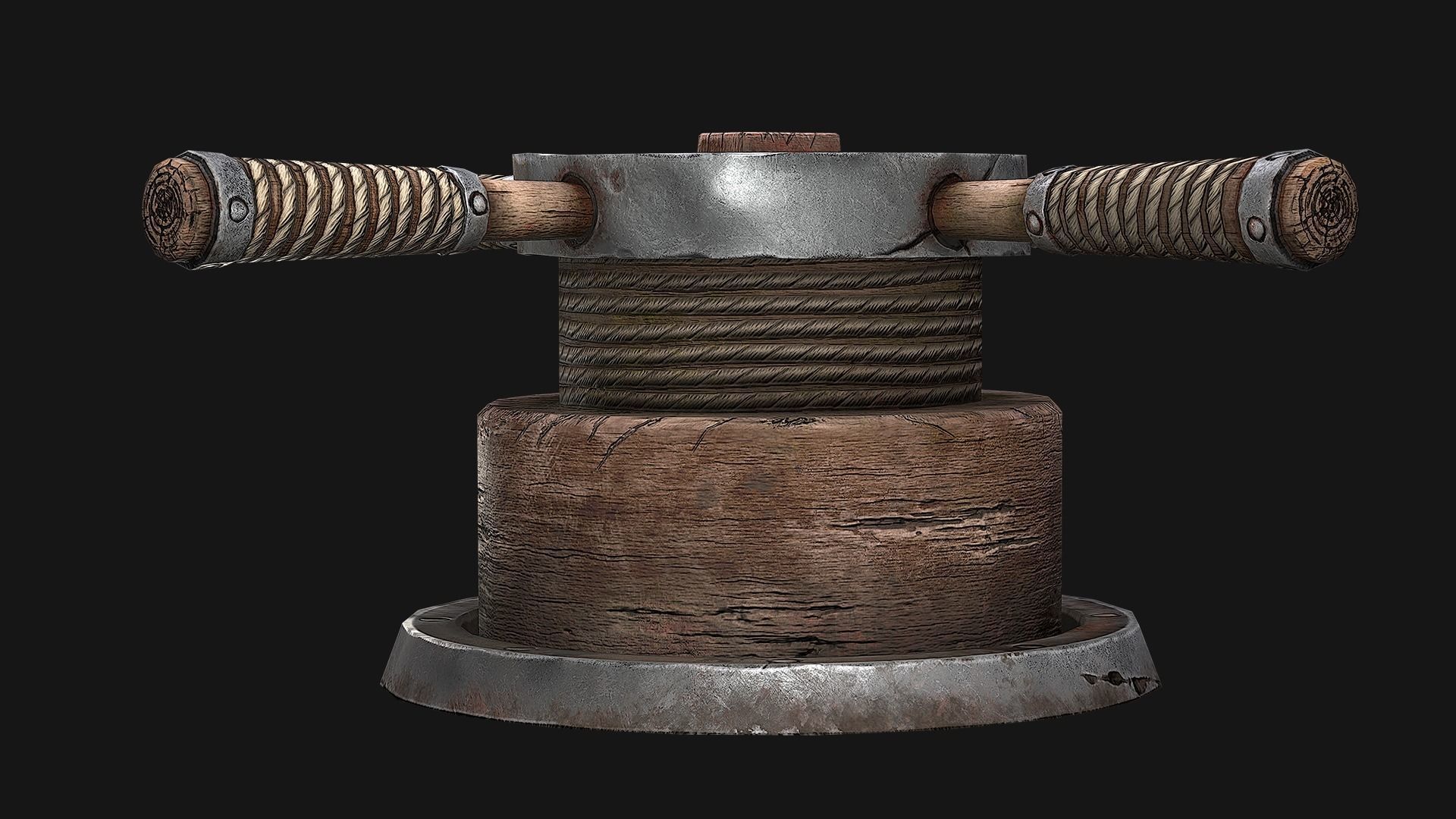 Rotating Mechanism Low-poly 3D model_8