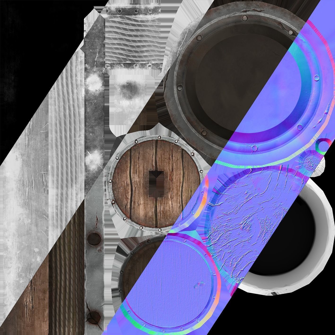 Rotating Mechanism Low-poly 3D model_11