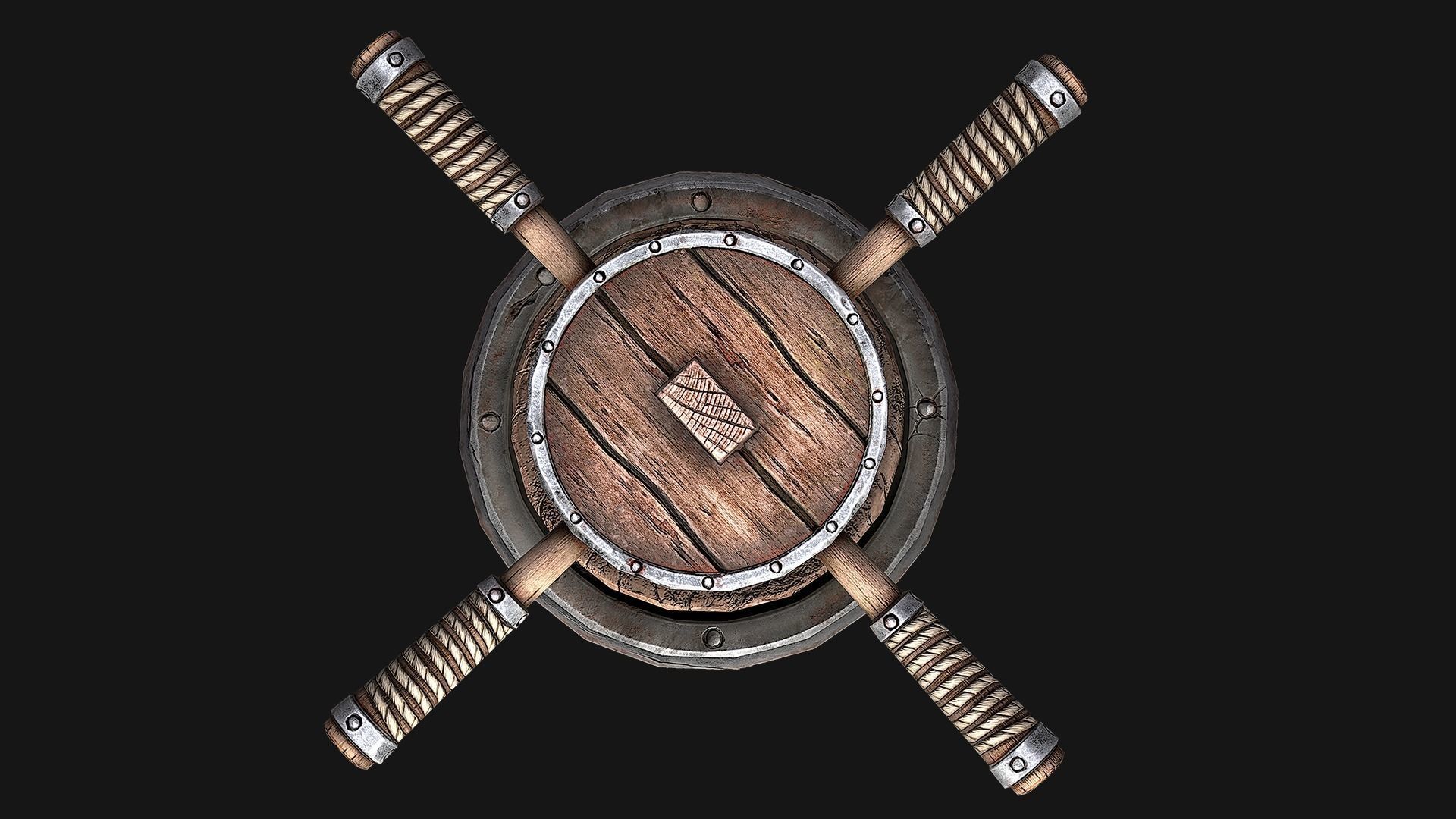 Rotating Mechanism Low-poly 3D model_6