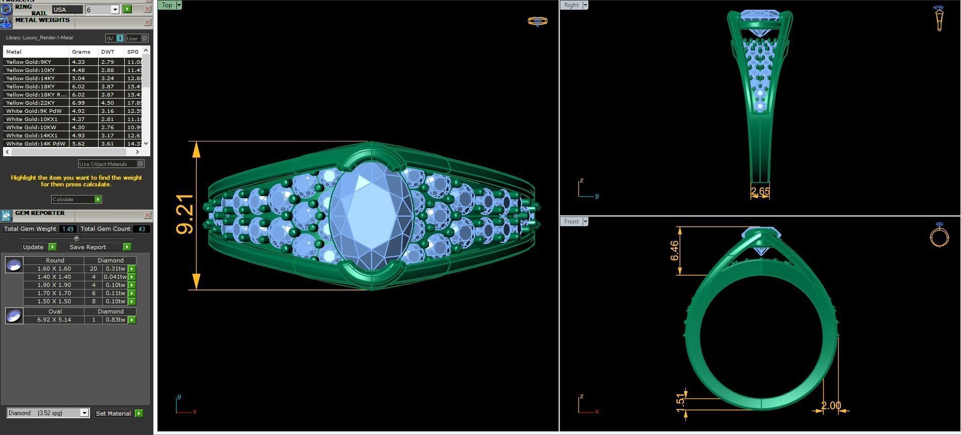 Fancy Ring 3D print model_3