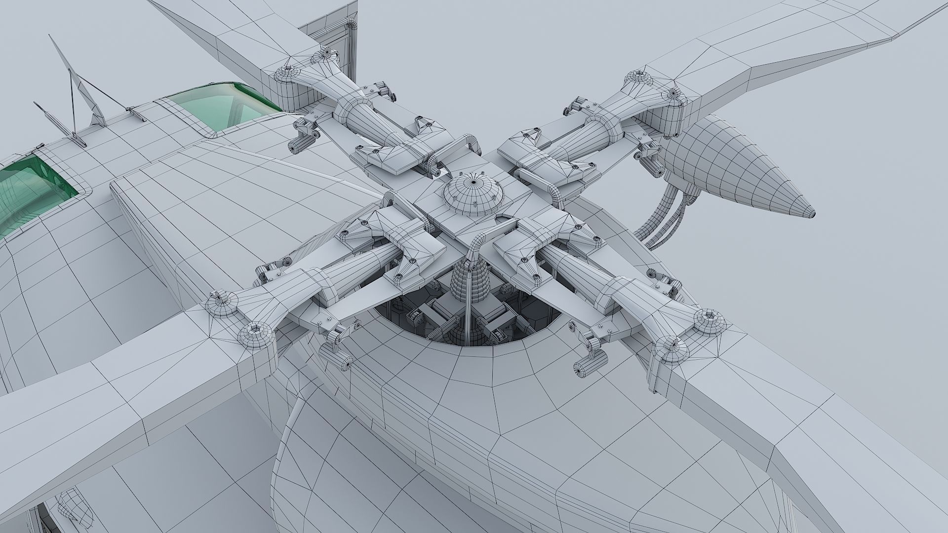 Helicopter Bell 412 LAFD Low-poly 3D model_38