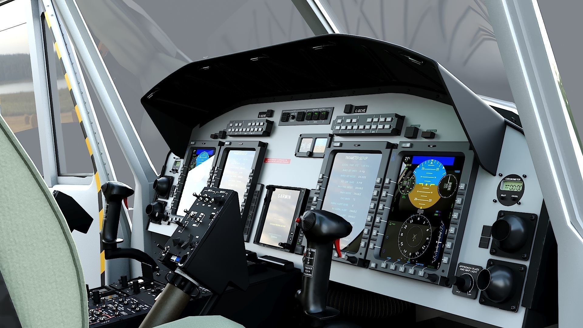 Helicopter Bell 412 LAFD Low-poly 3D model_12