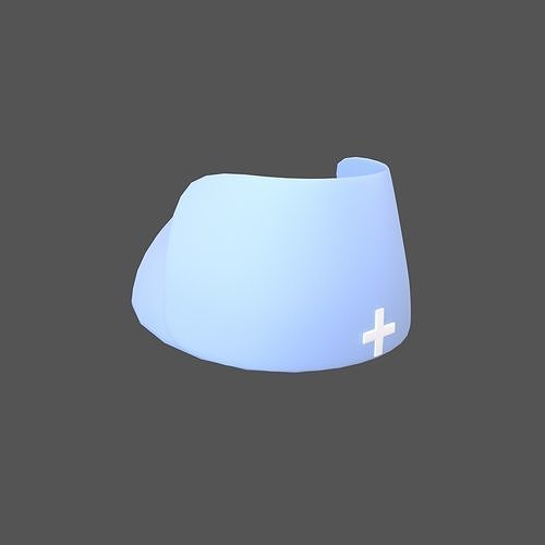 Nurse Hat v1 002 Low-poly 3D model