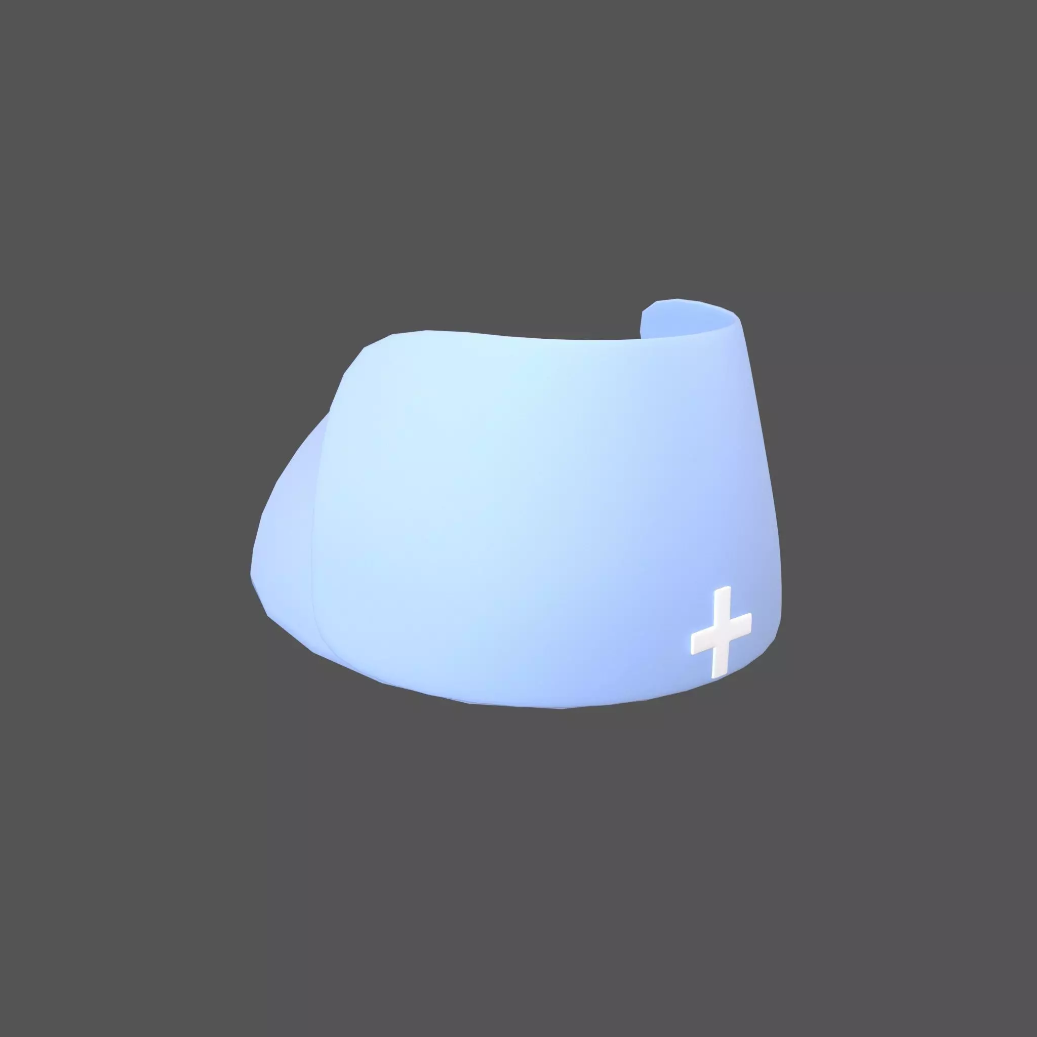 Nurse Hat v1 002 Low-poly 3D model_0