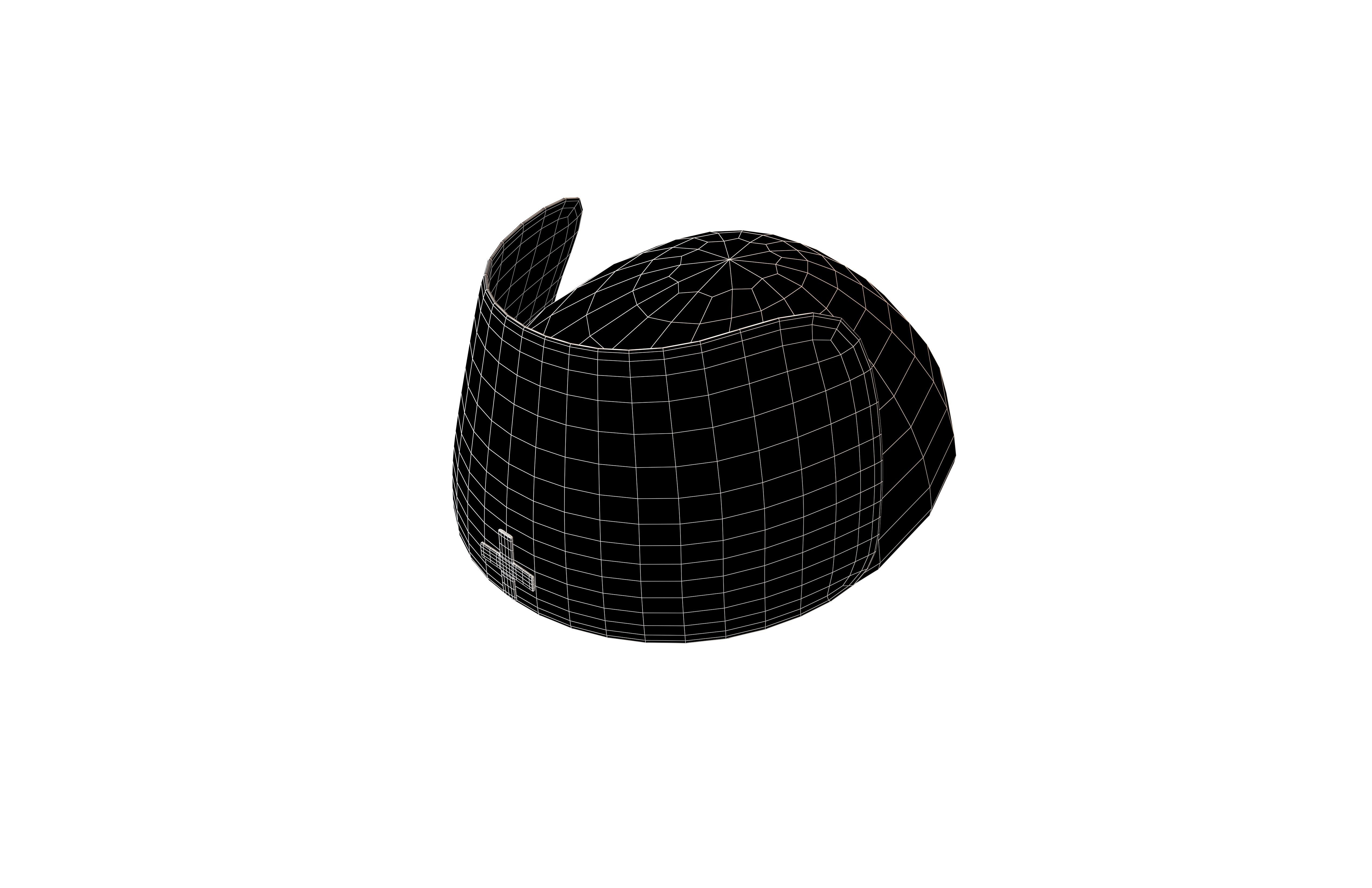 Nurse Hat v1 002 Low-poly 3D model_7