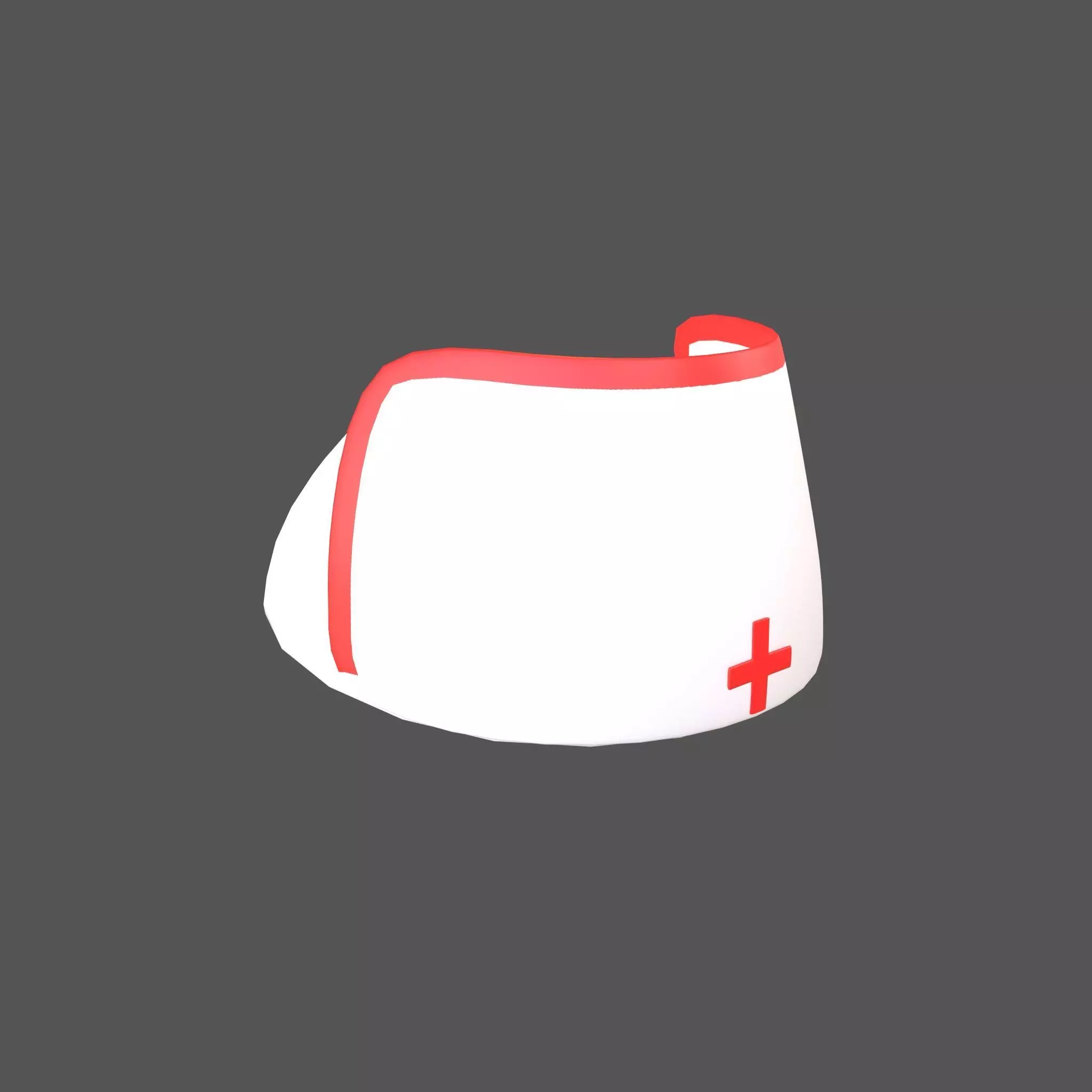 Nurse Hat v1 003 Low-poly 3D model_0