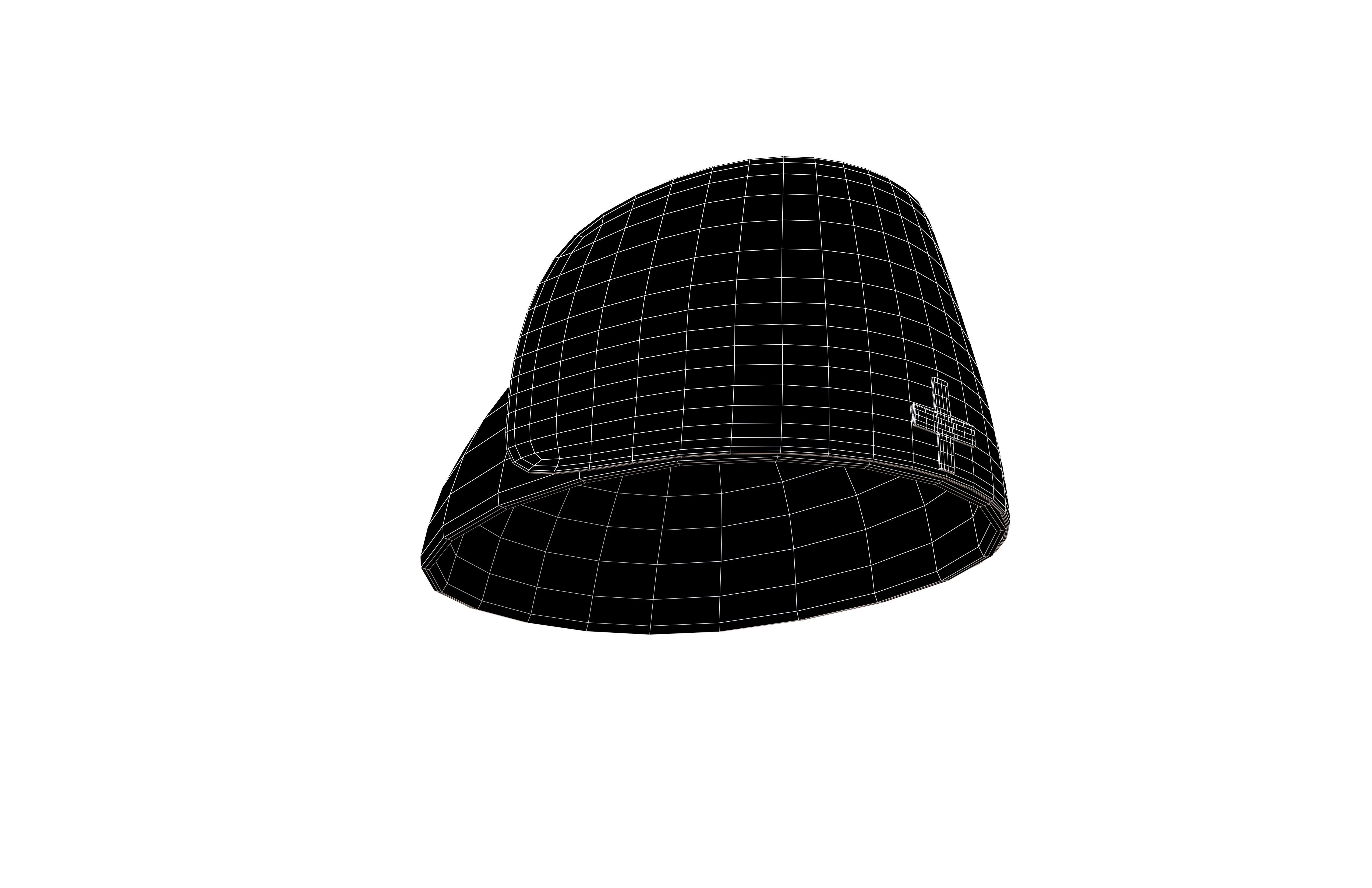 Nurse Hat v1 003 Low-poly 3D model_5