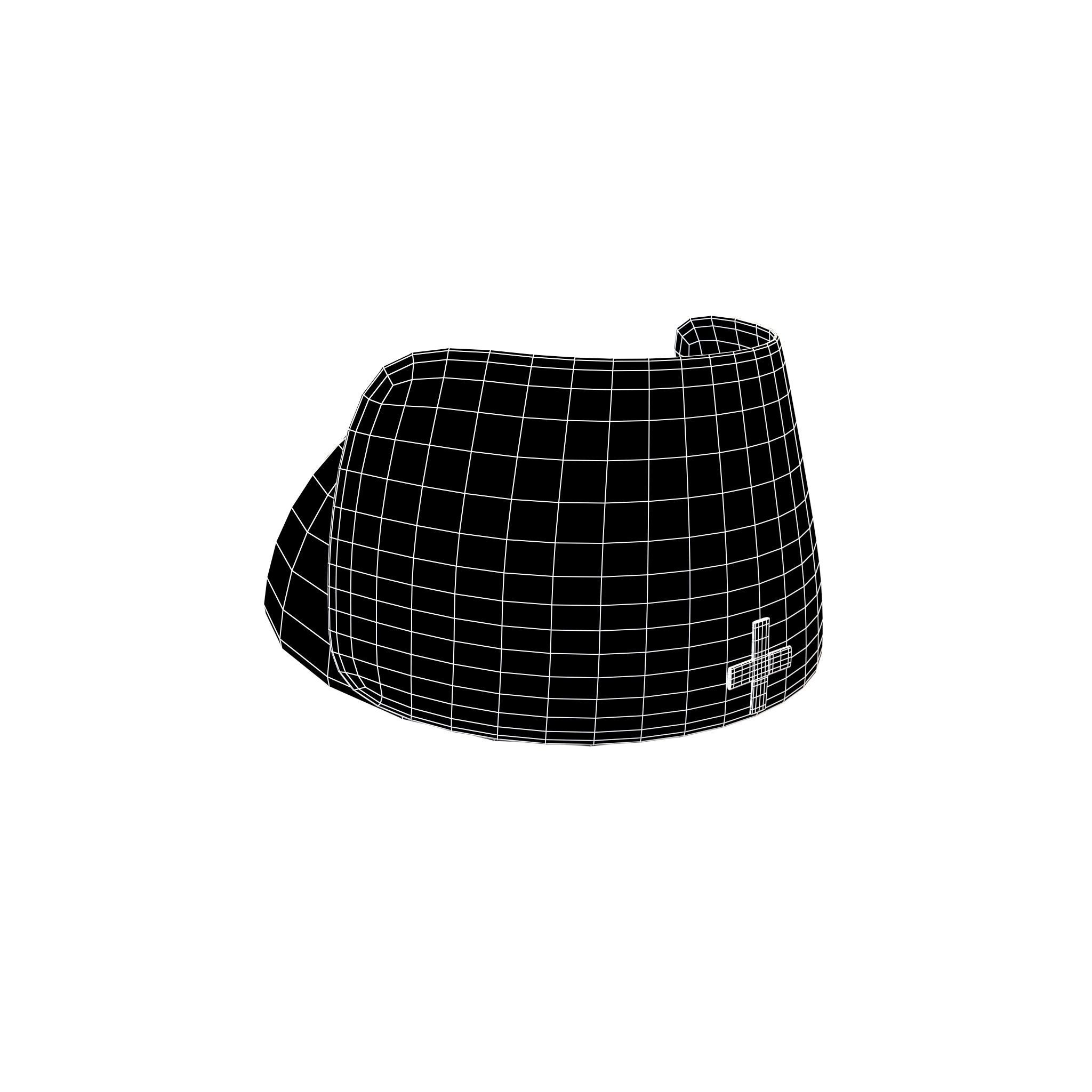 Nurse Hat v1 003 Low-poly 3D model_6