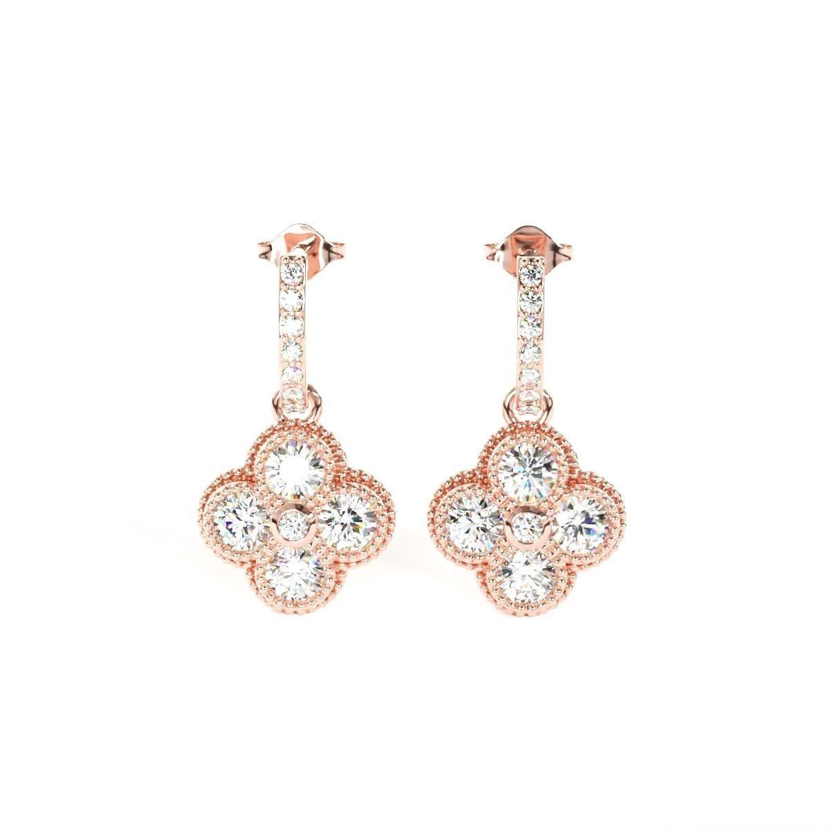 Drop earring 3D print model_5