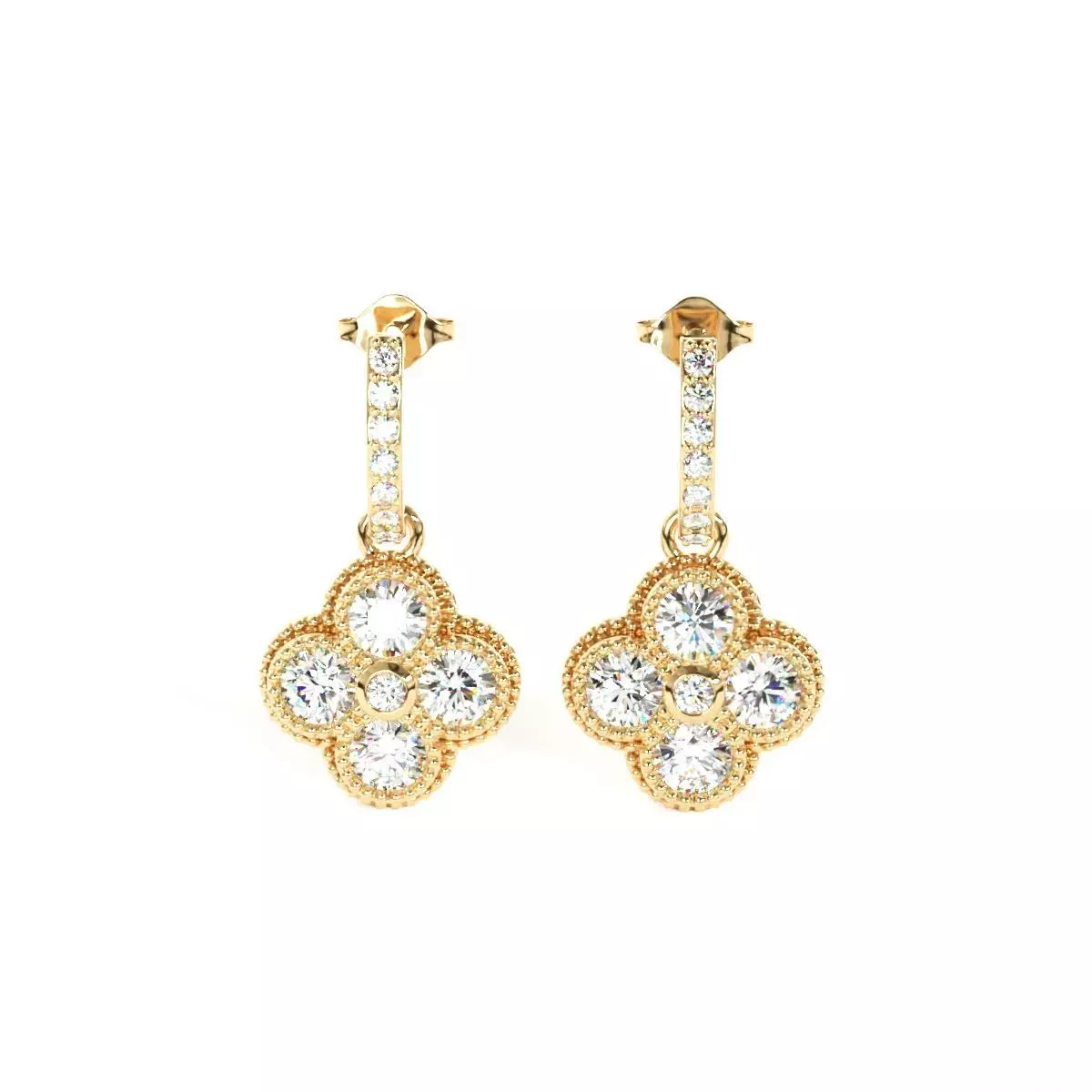 Drop earring 3D print model_0