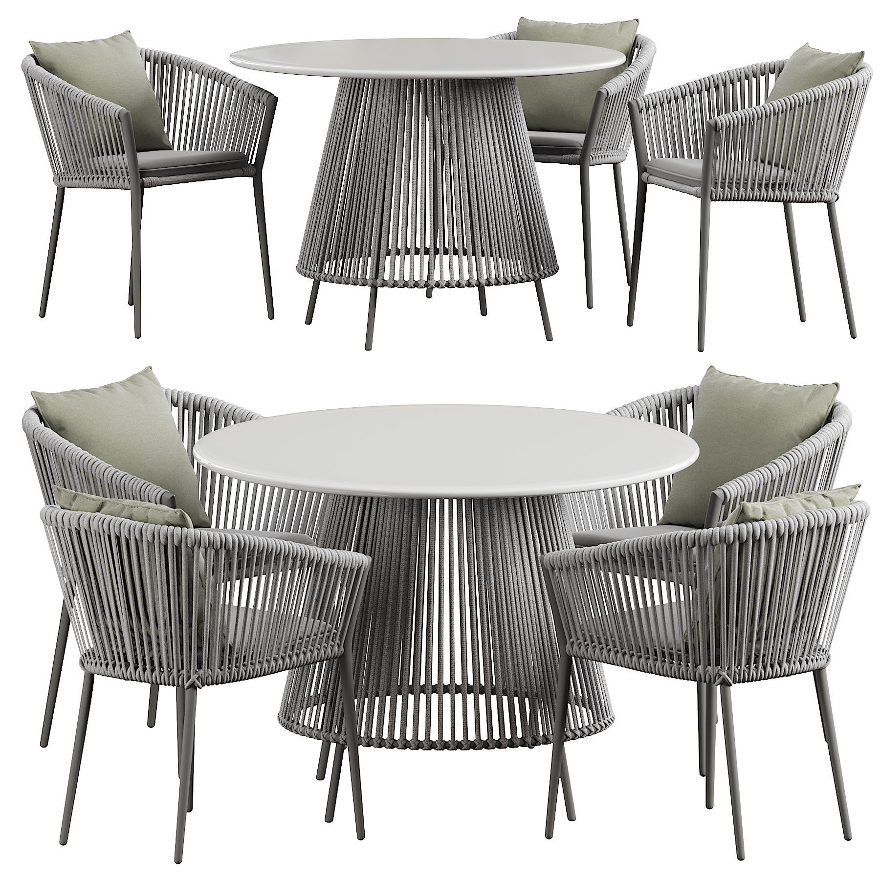 Muse Dining table round 3D model_1