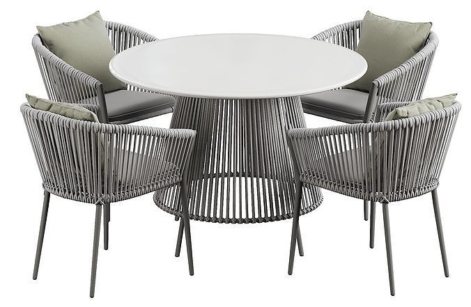 Muse Dining table round 3D model 5