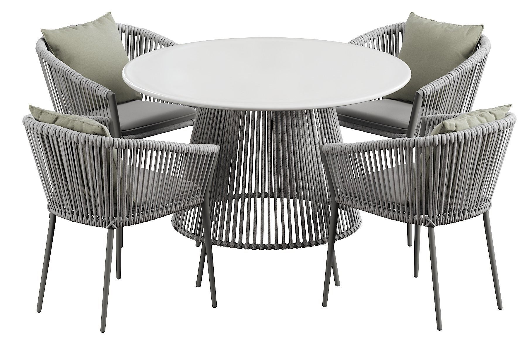 Muse Dining table round 3D model_4